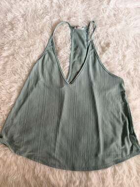 Intimately Free People Ribbed V-Neck Racerback Tank Top